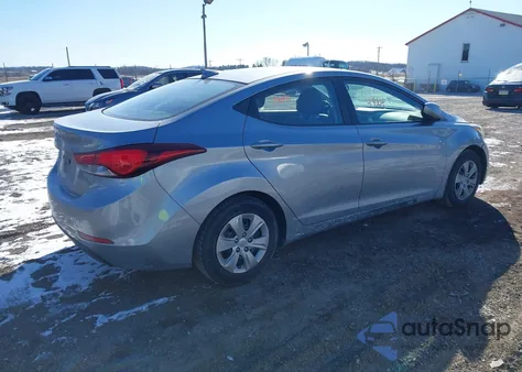 2016 Hyundai Elantra Se from USA, damaged, VIN 5NPDH4AE6GH719116